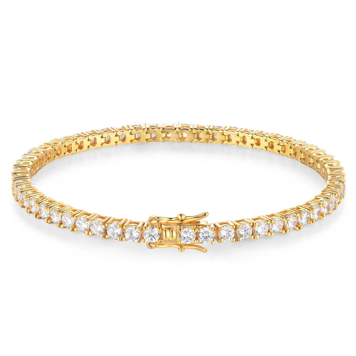 Fashion Simple D VVS1 Moissanite Tennis Bracelet 925 Sterling Silver Single Row Classics with GRA Bracelet for Women Man Jewelry