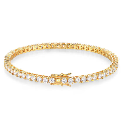 Fashion Simple D VVS1 Moissanite Tennis Bracelet 925 Sterling Silver Single Row Classics with GRA Bracelet for Women Man Jewelry