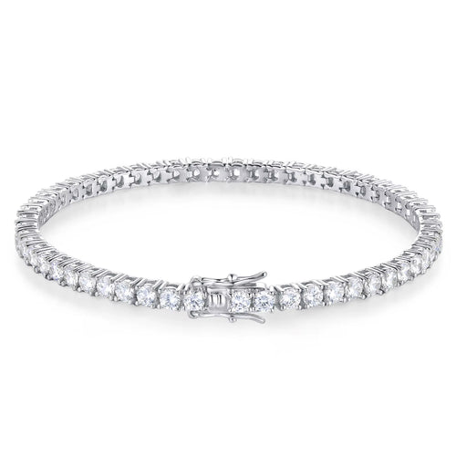 Fashion Simple D VVS1 Moissanite Tennis Bracelet 925 Sterling Silver Single Row Classics with GRA Bracelet for Women Man Jewelry